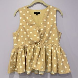 Lea & Viola Blouse Size M Tan